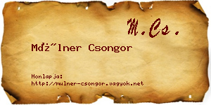 Mülner Csongor névjegykártya